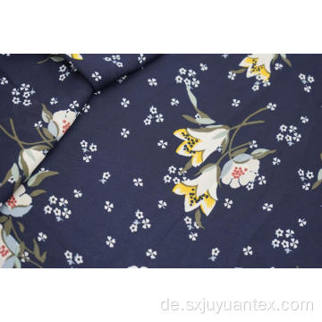 100% Polyester Lilienmuster Moss Crepe Print Stoff